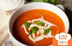 Фото рецепта: Томатный суп-пюре с горохом