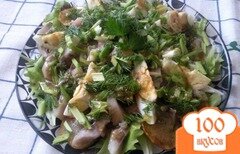 Фото рецепта: Салат с сельдью и жаренным картофелем