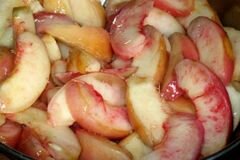 «Пирог с творогом и свежими персиками» - приготовления блюда - шаг 3