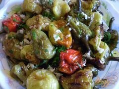 «Жареный болгарский перец с чесноком и зеленью» - приготовления блюда - шаг 4