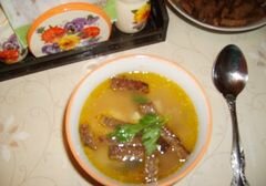«Гороховый суп с сухариками» - приготовления блюда - шаг 12