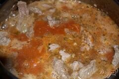«Мясо тушеное в томате с фасолью» - приготовления блюда - шаг 6