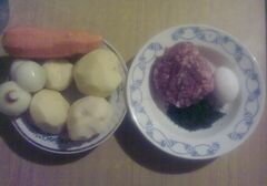 «Овощное рагу с фрикадельками» - приготовления блюда - шаг 1
