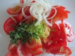 «Салат из свежих помидор с имбирем» - приготовления блюда - шаг 4