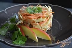 «Салат из сельдерея, моркови и грибов» - приготовления блюда - шаг 5
