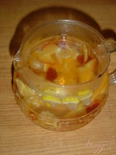 «Горячий напиток из слив,мандарина и лимона.» - приготовления блюда - шаг 3