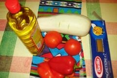 «Паста с кабачками,перцем, помидорами» - приготовления блюда - шаг 1