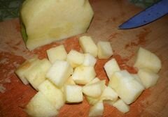 «Пышные оладушки с яблочками» - приготовления блюда - шаг 3