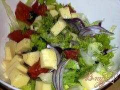 «Салат с айсбергом, помидорами и моцарелой» - приготовления блюда - шаг 6