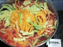 «Красный борщ с фасолью и савойской капустой» - приготовления блюда - шаг 11
