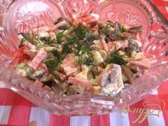 «Салат из помидор и салями "Охотничий"» - приготовления блюда - шаг 4
