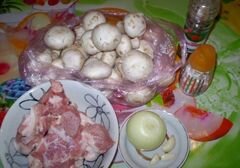 «Закуска грибная с мясом и соусом» - приготовления блюда - шаг 1