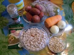 «Овсяный суп с фасолью» - приготовления блюда - шаг 1