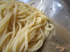 «Спагетти с мясным фаршем и маслинами» - приготовления блюда - шаг 8