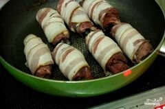 «Рулетики из говядины с начинкой» - приготовления блюда - шаг 5