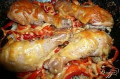 «Куриные голени запеченные с болгарским перцем» - приготовления блюда - шаг 5