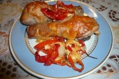 «Куриные голени запеченные с болгарским перцем» - приготовления блюда - шаг 6