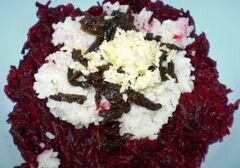 «Свекольный салат с черносливом и рисом» - приготовления блюда - шаг 4