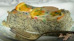«Cметанный кекс с маком и белым цитрусовым ганашем» - приготовления блюда - шаг 6