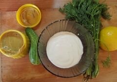 «Салат с огуречным соусом» - приготовления блюда - шаг 4