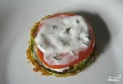 «Кабачки в кляре с помидорами» - приготовления блюда - шаг 8