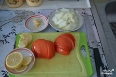«Скумбрия в фольге» - приготовления блюда - шаг 3