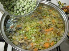 «Куриный суп с зеленым горошком и грибами» - приготовления блюда - шаг 4