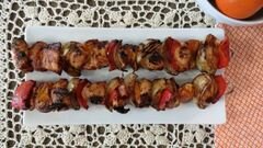 «Куриный шашлык с мандаринами и перцем» - приготовления блюда - шаг 5