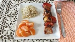 «Куриный шашлык с мандаринами и перцем» - приготовления блюда - шаг 9