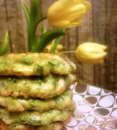 «Оладьи из зеленого лука» - приготовления блюда - шаг 3