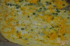 «Омлет- рулет с зеленым луком» - приготовления блюда - шаг 4