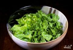 «Зеленый салат с помидорами и авокадо» - приготовления блюда - шаг 7