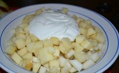 «Фруктовый белый салат» - приготовления блюда - шаг 4
