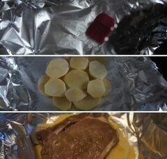 «Мясо, запеченное в фольге с картофелем» - приготовления блюда - шаг 5