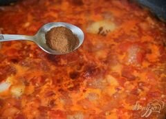 «Баклажаны под томатным соусом с корицей» - приготовления блюда - шаг 5