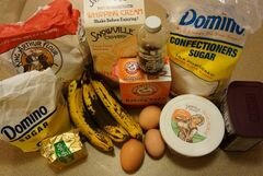 «Банановые кексы с ганашем и кремом» - приготовления блюда - шаг 1