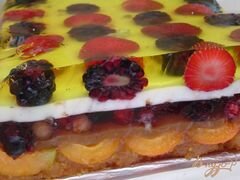 «Желейный торт с ягодами и шоколадной крошкой» - приготовления блюда - шаг 8