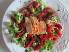 «Салат с куриным мясом и перцем» - приготовления блюда - шаг 8