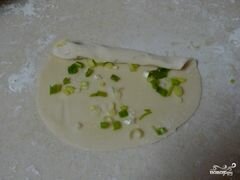«Лепешки с зеленым луком» - приготовления блюда - шаг 2