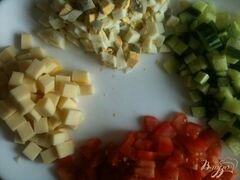 «Овощной салат с хрустящим беконом» - приготовления блюда - шаг 2