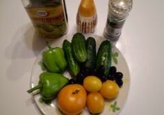 «Овощной салат» - приготовления блюда - шаг 1
