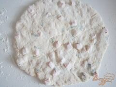 «Лепешки с кусочками бекона, сыром и зеленым луком» - приготовления блюда - шаг 5