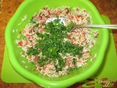 «Ежики со свежей зеленью в томатном соусе» - приготовления блюда - шаг 3