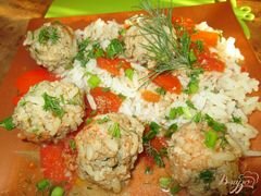 «Ежики со свежей зеленью в томатном соусе» - приготовления блюда - шаг 8