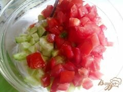 «Салат овощной с творогом» - приготовления блюда - шаг 7