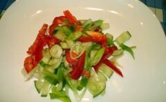«Легкий салат с курицей без майонеза» - приготовления блюда - шаг 8