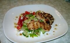 «Легкий салат с курицей без майонеза» - приготовления блюда - шаг 9