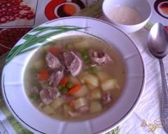 «Картофельный суп со свининой и зеленым горошком» - приготовления блюда - шаг 7