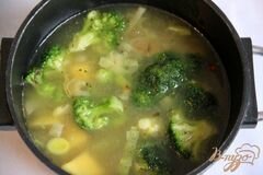 «Брокколи крем-суп с творожной горгонзолой» - приготовления блюда - шаг 5