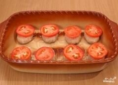 «Котлеты с сыром и помидорами» - приготовления блюда - шаг 8